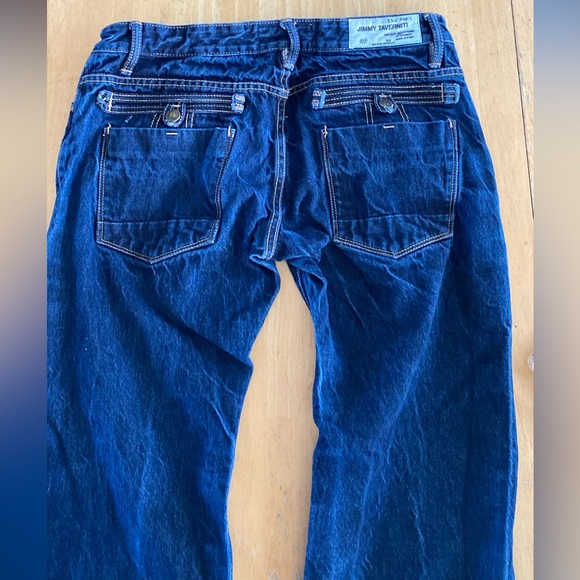 Jimmy Taverniti Denim Jeans. Distressed Wash, Button Fly Anti-Exposure. Size 34. - Picture 5 of 12